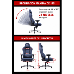 Silla de oficina AKRacing, silla gaming, denim premium